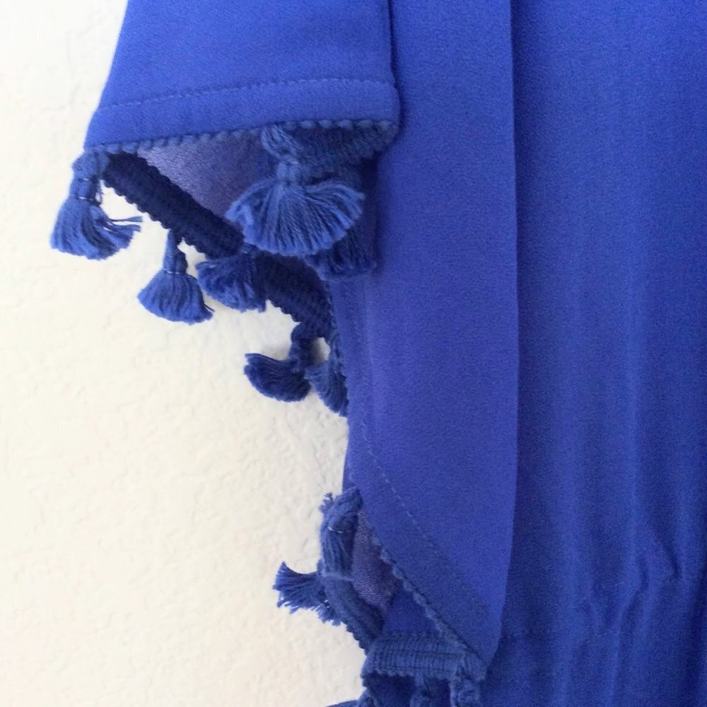 Coastal Blue Tasselled Maxi Swimsuit Coverup Size Med (8-10) NWT - Picture 9 of 11